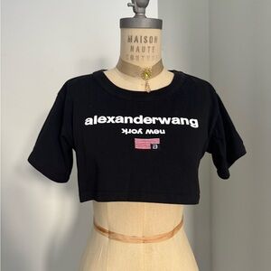 Alexander Wang Compact Jersey Crop Top